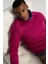 Merino Yün Fuşya Bisiklet Yaka Triko 5