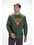 Mountain Soluk Yeşi̇l Crewneck Erkek Baskılı Sweatshirt 5