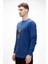 Acme Parlament Mavisi Erkek Baskılı Sweatshirt 2