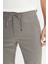 Slim Fit Dar Kesim Beli Bağlamalı Çizgili Yan Cepli Casual Jogger Pantolon 4