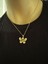 Çelik Renkli Kelebek Kolye 1