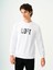 Beyaz Erkek Sweatshirt LF2037363 1