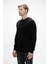 Moreno Siyah Bisiklet Yaka Erkek Triko Kazak 2