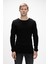 Tender Siyah Bisiklet Yaka Erkek Triko Kazak 1