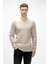 Tender Bej Bisiklet Yaka Erkek Triko Kazak 4