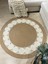 Cookie Yuvarlak Jüt Hasırlı El Örgüsü Kilim Halı 2