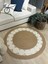 Cookie Yuvarlak Jüt Hasırlı El Örgüsü Kilim Halı 4