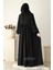 Nisa Ferace Şal Hediyeli Takım Siyah 4