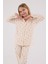 Kız Çocuk Gömlek Pijama Krem 4