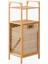 Bambu 2 Katlı Çok Amaçlı Banyo Düzenleyici Çamaşır Sepeti Organizer - Krem 2