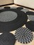 Bej Jüt Hasırlı El Örgüsü Kilim Halı Hasır Yuvarlak 5