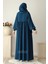 Nisa Ferace Şal Hediyeli Takım Petrol Mavisi 4