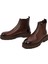 Erkek Kahverengi Kalın Tabanlı Deri Chelsea Bot 25WFD828018 3