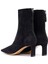 Kadın Siyah Fermuarlı Kısa Topuklu Süet Deri Bot 25AFD121510 7