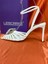 LES013 Beyaz Önü Çiçek Taş Işlemeli Abiye Ayakkabı Stiletto 1