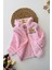 Princess Işleme Kız Çocuk Kapüşonlu peluş hırka - Açık Pembe 2