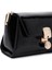 Kadın Siyah Uzun Askılı Rugan Mini Çapraz Çanta 25WBD281816 8