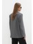 Oversize Kruvaze Blazer Ceket Gri 6