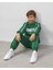 Erkek Çocuk Pamuklu Yeşil London City Baskılı Sweatshirt Eşofman Alt-Üst Takım 5