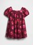 Kız Bebek Bordo Puff-Sleeve Elbise 3