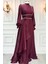 Alize Abiye Elbise Bordo 3