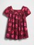 Kız Bebek Bordo Puff-Sleeve Elbise 2