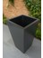 Zenith 60 cm Dikey Metal Antrasit Saksı - İç ve Dış Mekan Modern Dekoratif Saksılık (60x35/25 cm) 5