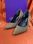 LES044 Vizon (Koyu Bej) Süet Kadife Kadın Stiletto Ayakkabı 4