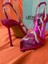 LES046 Fuşya Pembe Yılan Desenli Yazlık Rahat Kadın Ayakkabı Stiletto Premium Model Yeni 5