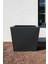 Zenith 30 cm Modern Kare Konik Saksı - İç ve Dış Mekan Dekoratif Metal Saksılık (30x35/30 cm) 7