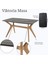 80X140 Siyah-Ceviz Salon ve Mutfak Masası Viktoria Model 4