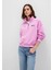 Mavi Logo Baskılı Yarı Fermuarlı Pembe Sweatshirt 1S10373-71067 1