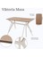 80 x 140 Mutfak Masası Ceviz-Krem Mdf Salon ve Mutfak Masası Viktoria Model 4