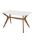 80 x 140 Mutfak Masası Beyaz-Ceviz Mdf Salon ve Mutfak Masası Viktoria Model 2