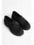 Noir Kadın Günlük Siyah Süet Loafer Ayakkabı 5
