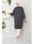 Kadın Yarım Balıkçı Yaka Örgü Detaylı Triko Tunik -PMK442 3