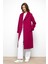 Yarasa Kol Punto Dikiş Detaylı Kaşmir Kaban Fuşya 3101 1
