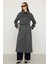 Reglan Kol Pelerin Detaylı Uzun Moher Kaban Antrasit 3144 4