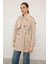 Reglan Kol Apolet ve Pelerin Detaylı Kaşmir Kaban Açık Bej 3131 5