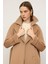 Triko Yakalı Reglan Kol Kaşmir Kaban Bisküvi 3099 4