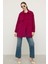 Reglan Kol Apolet ve Pelerin Detaylı Kaşmir Kaban Fuşya 3131 1