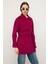 Reglan Kol Apolet ve Pelerin Detaylı Kaşmir Kaban Fuşya 3131 3