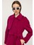Reglan Kol Apolet ve Pelerin Detaylı Kaşmir Kaban Fuşya 3131 5
