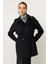 Reglan Kol Apolet ve Pelerin Detaylı Kaşmir Kaban Siyah 3131 1