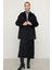 Reglan Kol Apolet ve Pelerin Detaylı Kaşmir Kaban Siyah 3131 4