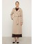 Triko Yakalı Reglan Kol Kaşmir Kaban Bej 3099 2