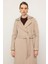Triko Yakalı Reglan Kol Kaşmir Kaban Bej 3099 5