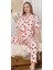 Alissa 6295 Kadın Kalp Desenli Patlı Pijama Takımı 2