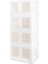 4 Raflı, x -Large Ebatlı, Üst Üste Istiflenebilir, Katlanabilir Dolap, Beyaz Kulplu 6