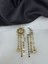Gold Güneş ve Incili Ay Vintage Tasarım Marka Model Altın Gold Detaylı Sallantılı Küpe 1